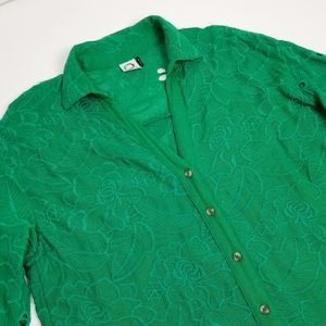 Anthro Akemi+kim Abaco floral embroidered top S